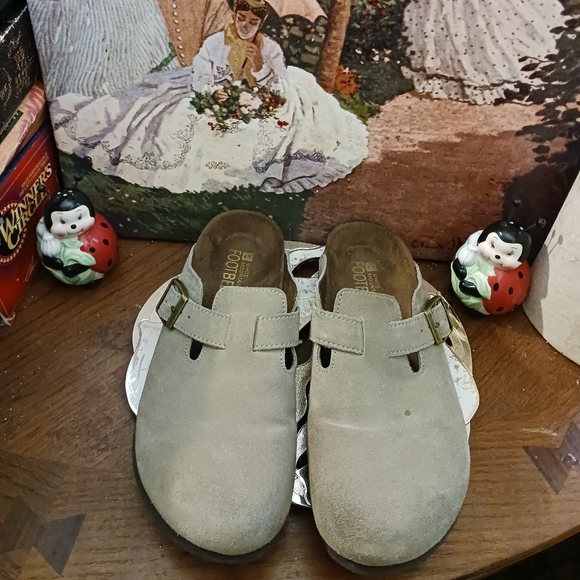 White Mountain Footbed Sandals Brown Leather 6M.Buckle. Slip On Slide On. - Picture 8 of 15